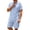 Sky Blue, variant on LEKWK Men Linen Sets Outfits 2 Piece Short Sleeve Loose Fit Collared Tops and Drawstring Shorts Breathable Summer Casual Beach Vacation Resort Wear