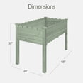 thumbnail image 3 of Best Choice Products 48x24x30in Raised Garden Bed, Scalloped Design, Elevated Wooden Planter for Yard - Sage, 3 of 9