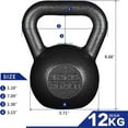thumbnail image 6 of Athletic Works 12KG Kettlebell, Durable Black Hammertone Finish, 26.5lbs, 6 of 7