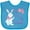 Turquoise, variant on Inktastic My 1st Easter Cute White Bunny with Spring Flowers Boys or Girls Baby Bib