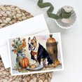 thumbnail image 2 of English Bulldog Fall Kitchen Pumpkins Greeting Cards and Envelopes Pack of 8 7 in x 5 in, 2 of 3