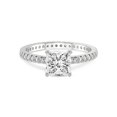 thumbnail image 3 of 2 Carat IGI Certified Princess Shape Lab Grown Diamond Engagement Ring | 14K White Gold | Claire Full Eternity Lab Diamond Ring | FG-VS1-VS2 Quality Friendly Diamonds, 3 of 5