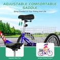 thumbnail image 4 of FICISOG 26-Inch Foldable Adult Tricycle for Women, 7 Speed Adult Folding Trikes with Rear Basket, Carbon Steel 3 Wheel Cruiser Trikes with Double-Wall Wheel Rims for Women Men Seniors, 4 of 8