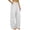 White, variant on Women's High Waisted Work Pants with Drawstring, Loose Fit Cargo Pants with Multiple Pockets, Casual Straight Leg Trousers for Daily Wear, Streetwear and Outdoor Activities-Black