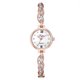 thumbnail image 1 of Reloj de pulsera de cuarzo informal con correa de aleación de moda y esfera redonda para mujer (oro rosa blanco), 1 of 6