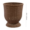 thumbnail image 2 of 2026 16.9 Inch Brown Woven Resin Urn Planter, Decorative Rattan-Style Wicker Flower Pot with Waterproof Lining for Indoor Outdoor Home Decor(1PCS), 2 of 7