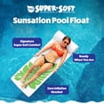 thumbnail image 2 of TRC Recreation Sunsation 1.75" Foam Pool Float Lounger w/ Headrest, 2 Pack, White/Green, 2 of 7