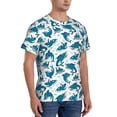 thumbnail image 2 of Vsdgher Party Shark Cute Print Men's Dry Fit Mesh Athletic Shirts Moisture Wicking Tennis T-Shirt Tops, 2 of 9