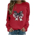 thumbnail image 1 of Funicet Blouses pour Femmes Mode, Blouses pour Femmes, Mode Décontractée Imprimé Col Rond Ample T-Shirt Blouse, Blouses pour Femmes Mode, Hauts à Manches Longues pour Femmes, 1 of 3
