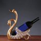 thumbnail image 3 of Cisne hecho a mano Estante de vino Escultura Adornos Estante de almacenamiento Accesorios Titular de almacenamiento Titular de vino Titular de botella Oro Macarena Botelleros, 3 of 7