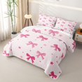 thumbnail image 3 of Erosebridal Cute Princess Bow Twin Quilt Set for Girls, Cartoon Star Print Twin Coverlet Set, 2-Piece, 3 of 7