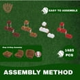 thumbnail image 4 of Set de bloques de construcción Snaptor de pelota y guantes de béisbol, 1485 piezas, 4 of 8