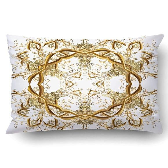 BOSDECO Xmas Winter Snowflakes Colorful Snowflake Design Snowflake Icon Pillow Case Cushion Cover Case Throw Pillow Case 20x30 inches
