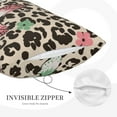 thumbnail image 5 of Naloa Leopard Dots Pillowcase, Throw Pillowcase, Wrinkle-Free, Stain-Resistant with Hidden Zipper for Bedroom Sofa - 14"x20", 5 of 9