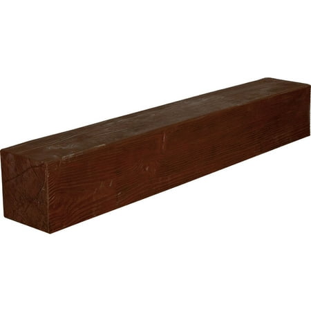 

Ekena Millwork 4 H x 8 D x 60 W Sandblasted Faux Wood Fireplace Mantel Natural Pecan