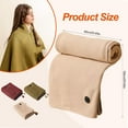 thumbnail image 2 of Portable Heated Shawl, Portable Heated Shawl Cordless, Soft Fast Heating Three Temp Settings, USB Electric Heating Blanket 60×31 Inch (Apricot), 2 of 8