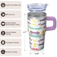 thumbnail image 3 of 20OZ Dog Print Durable Tumbler with Handle Double Wall Vacuum Cup Ideal Dog Lover Gifts Unique Birthday Christmas Presents for Dog Enthusiasts Women Men Long Lasting and Weather Resistant, 3 of 6