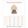 thumbnail image 2 of 5T Baby Girls Clothes 6 Years Little Girls 2PCS Outfits Set Solid Color Little Girls Long Sleeve Top Skirt Set Apricot, 2 of 7