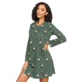 thumbnail image 3 of FORMRS Womens Long Sleeve Nightgowns Crew Neck Sleep Shirt Soft Pajamas Sizes S-3XL, Christmas Forest, 3 of 8