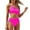 Hot Pink, variant on One Piece Swimsuit Women,Mesh Push Up Padded Swimsuit Bathing Suit with Adjustable Straps and Support Fit Athletic Swimwear for Training Beach Pool,Womens Swimsuits,Hot Pink,L