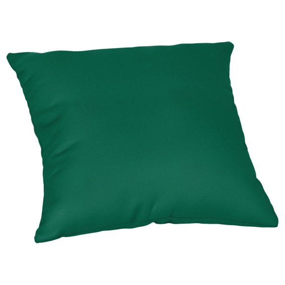Casual Cushion Outdoor Throw Pillow, Sunbrella Fade & Water Resistant for Patio Furniture, Adirondacks & Porch Swings, 20"W x 20"L, 6" thick, Reversible, Canvas Forest Green