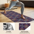 thumbnail image 4 of Purple Circular Floral Pattern Hot Yoga Mat Towel Non Slip for Hot Yoga - Quick-Drying Yoga Mat Cover with 4 Corner Pockets with Travel Bag - Hot Yoga Towel Non Slip 74"x26", 4 of 6