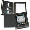 Samsill iPad Zipper Binder With Magnetic Flap, Vinyl, Black