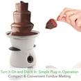 thumbnail image 2 of NutriChef 3 Tier Chocolate Fondue Fountain Electric Stainless Chocolate Dipping Warmer Machine 16oz, 2 of 6