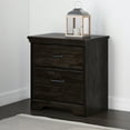 thumbnail image 1 of South Shore Versa 2-Drawer Nightstand - End Table with Storage for Adult, in Rubbed Black, 1 of 9