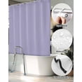 thumbnail image 5 of Split Shower Curtain for Transfer Bench, Pure Lavender Fabric Shower Curtains for Bathroom, Simple Solid Color Tub Sliding Transfer Bench Waterproof Bath Curtains 72"x78", 5 of 9