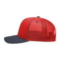 thumbnail image 3 of Decky 6021 6 Panel Mid Profile Structured Cotton Blend Trucker-Red/Navy, 3 of 3