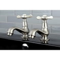 thumbnail image 2 of Kingston Brass KS1108BEX Robinet de Lavabo avec Poignée Croisée en Métal, Nickel Satiné, 2 of 4