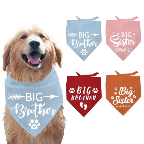 1set 4pcs 4 styles Polyester Pet Bandana Word 680x480mm 1pc/style