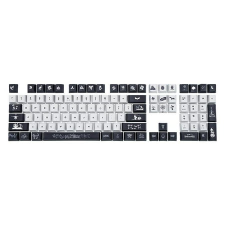 

QUSENLON 108 Keys / Set OEM Profile Custom Halloween Themed Satellite Axis Keycaps PBT Dye Sublimation Keycaps for MX Cherry