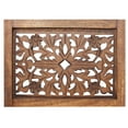 thumbnail image 4 of The Urban Port 1" 4-panel Contemporary Wood Partition Screen/Room Divider Brown, 4 of 5