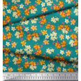 thumbnail image 2 of Soimoi Poly Georgette Fabric Leaves & Flower Floral Printed Fabric 1 Yard 42 Inch Wide, 2 of 3