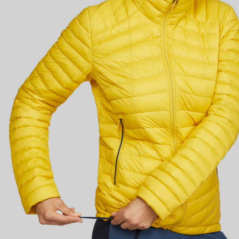 Forclaz Trek 100, 23°F Real Down Packable Puffer Jacket, Women's, Yellow,  Extra Large