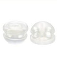 thumbnail image 3 of EeaseMX 20 tapones de seguridad de silicona y latón para pendientes, cómodos, de repuesto para accesorios de aretes (plata), 3 of 7