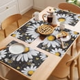 thumbnail image 5 of Daisy Bee Placemats Set of 2, Farmhouse Flower Vintage Blackboard Background Non-Slip Place Mats Washable Table Mats for Kitchen Dining Table Decorations Indoor/Outdoor, 5 of 9