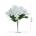 thumbnail image 2 of 2 Pcs Artificial Hydrangea Flower 11x7 Inch, Faux Impatiens Bloom for Vase Arrangement, Realistic Wedding Table Centerpiece for Home Bedroom Shelf, 2 of 4