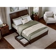 thumbnail image 4 of AFI, Andorra Queen Platform Bed with Panel Footboard and Storage Drawers, Walnut, 4 of 10