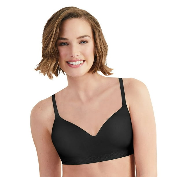 Hanes Womens Ultimate No Dig Support with Lift Wirefree Bra, 2XL, Black 