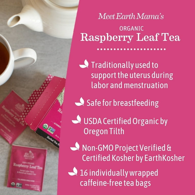 Earth Mama Organic Raspberry Leaf Tea, 16 Tea Bags