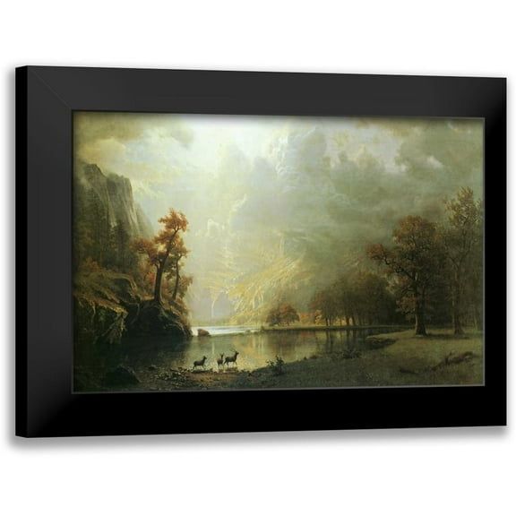 Bierstadt, Albert 14x11 Black Modern Framed Museum Art Print Titled - Sierra Nevada Morning