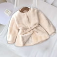 thumbnail image 5 of Hicidod Baby Fleece Jacket Girls Winter Faux Fur Coat Fuzzy Cute Warm Coat Thick Furry Comfortable Outerwear, 5 of 6