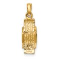 thumbnail image 4 of 14K Yellow Gold Polished Finish 3-Dimensional Beach Lounge Chair Charm Pendant, 4 of 5