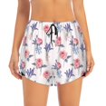 thumbnail image 2 of Sigee Lavender Flowers for Women's Athletic Shorts High Waisted Running Shorts Pocket Sporty Short Gym Elastic Workout ShortsSmall, 2 of 9