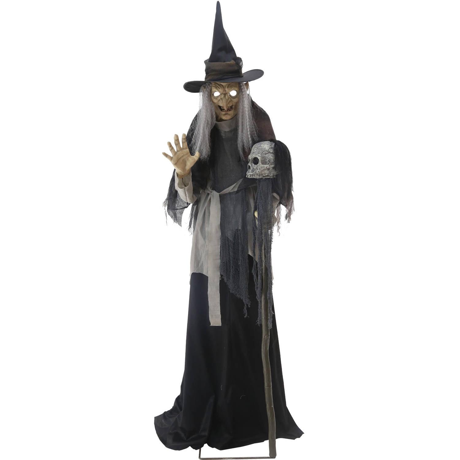 Life Size Animated SPELL SPEAKING WITCH Haunted House Halloween Prop Decoration 