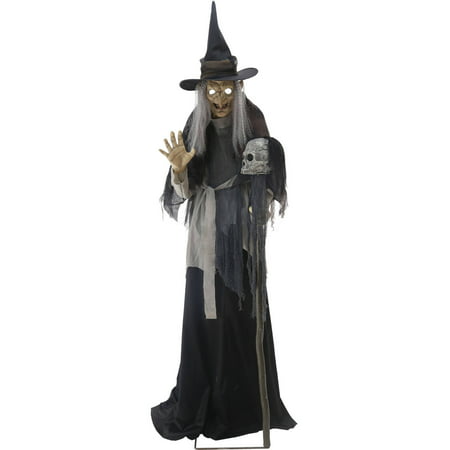 Lunging Haggard Witch Animated Halloween Decoration