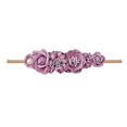 thumbnail image 1 of Diadema de flores artificiales para bebé, nailon elástico suave, banda para el pelo de princesa para niña, gorro bonito para recién nacido de cien días, 1 of 5